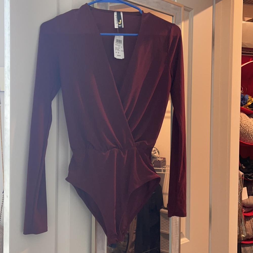 Windsor Burgundy Long Sleeve Bodysuit